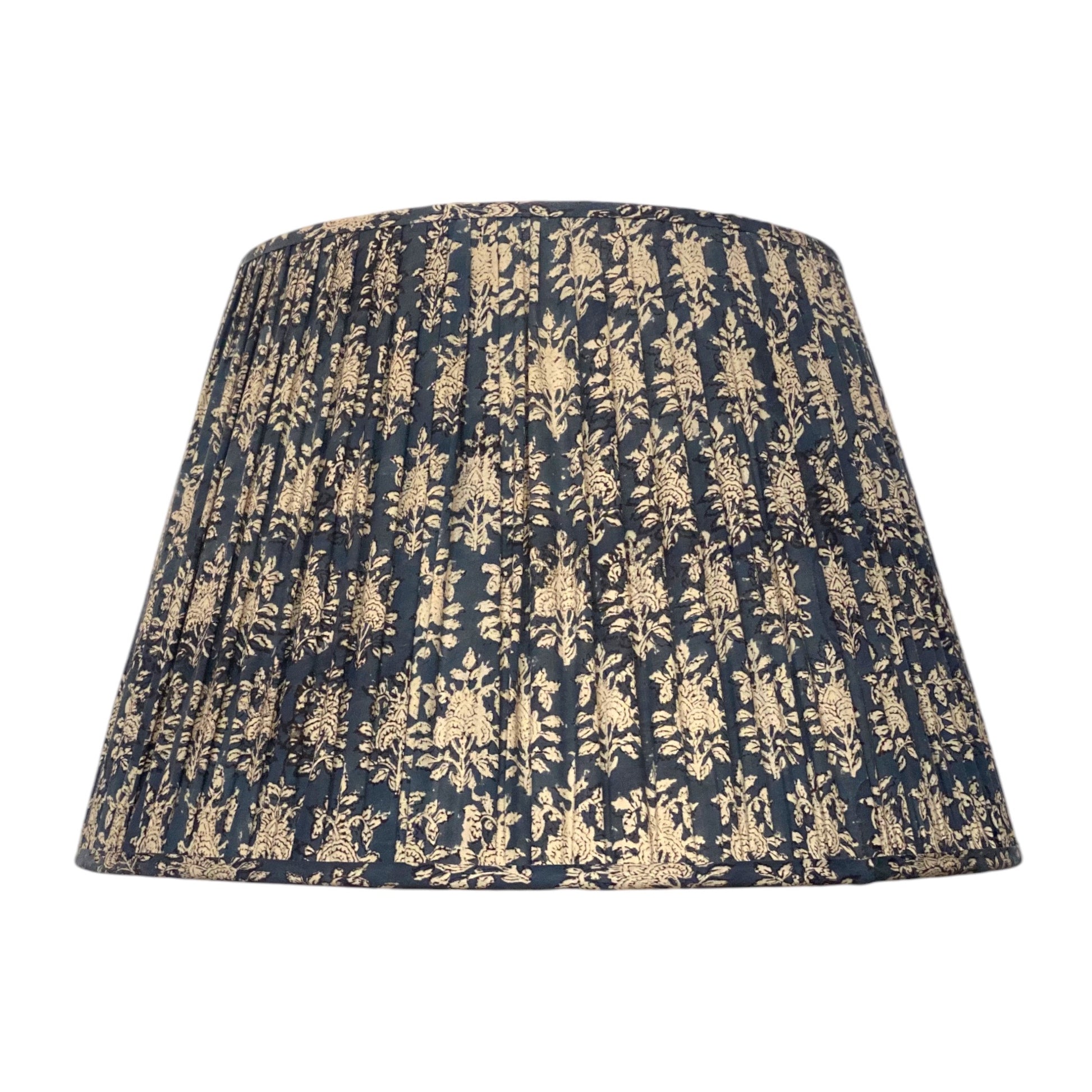 Denim blue kalamkari cotton lampshade