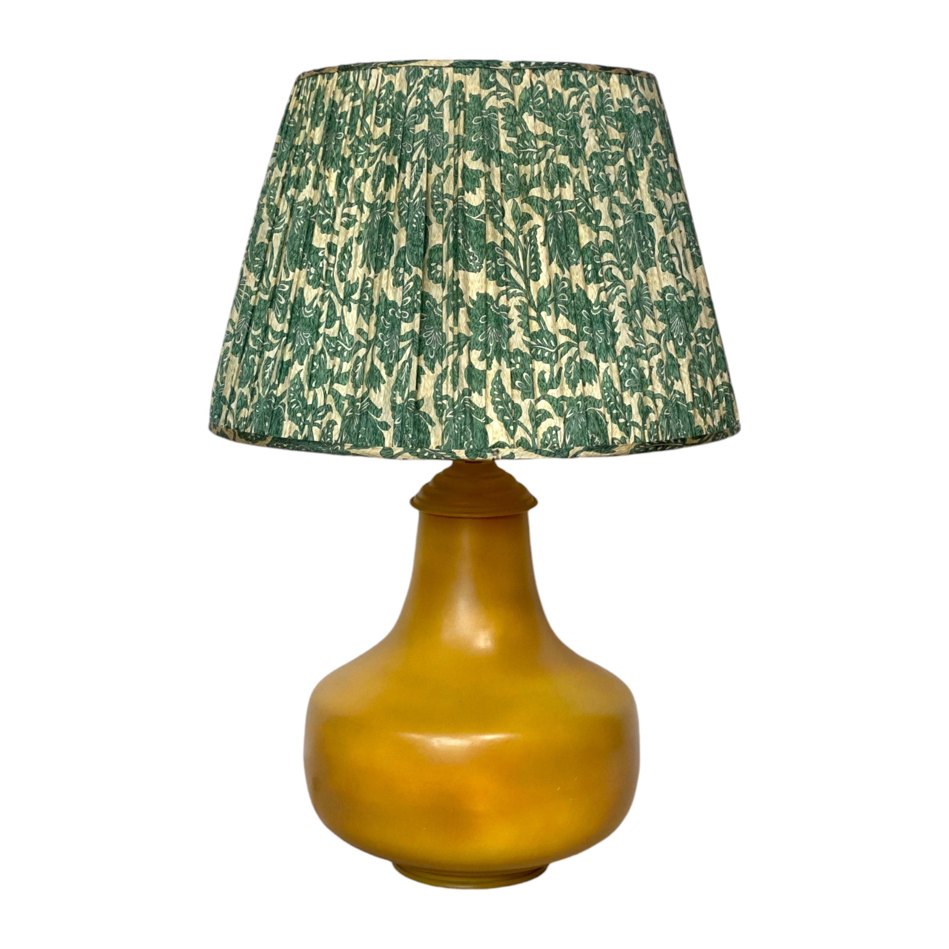 Eau de nil sari lampshade on Priyanka lamp
