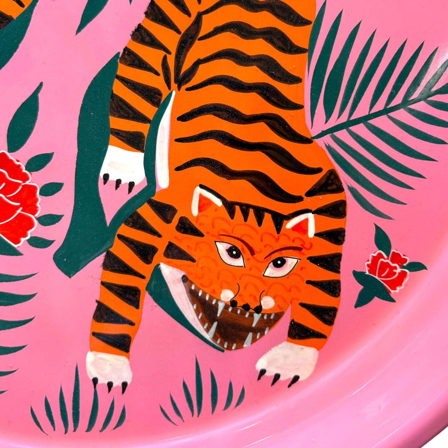 Hand painted enamel trays