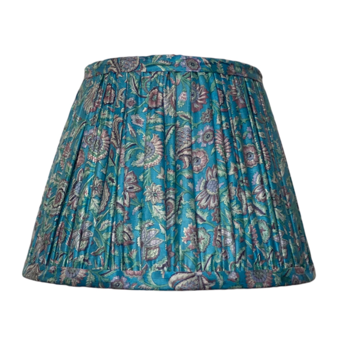 Floral silk sari lampshade