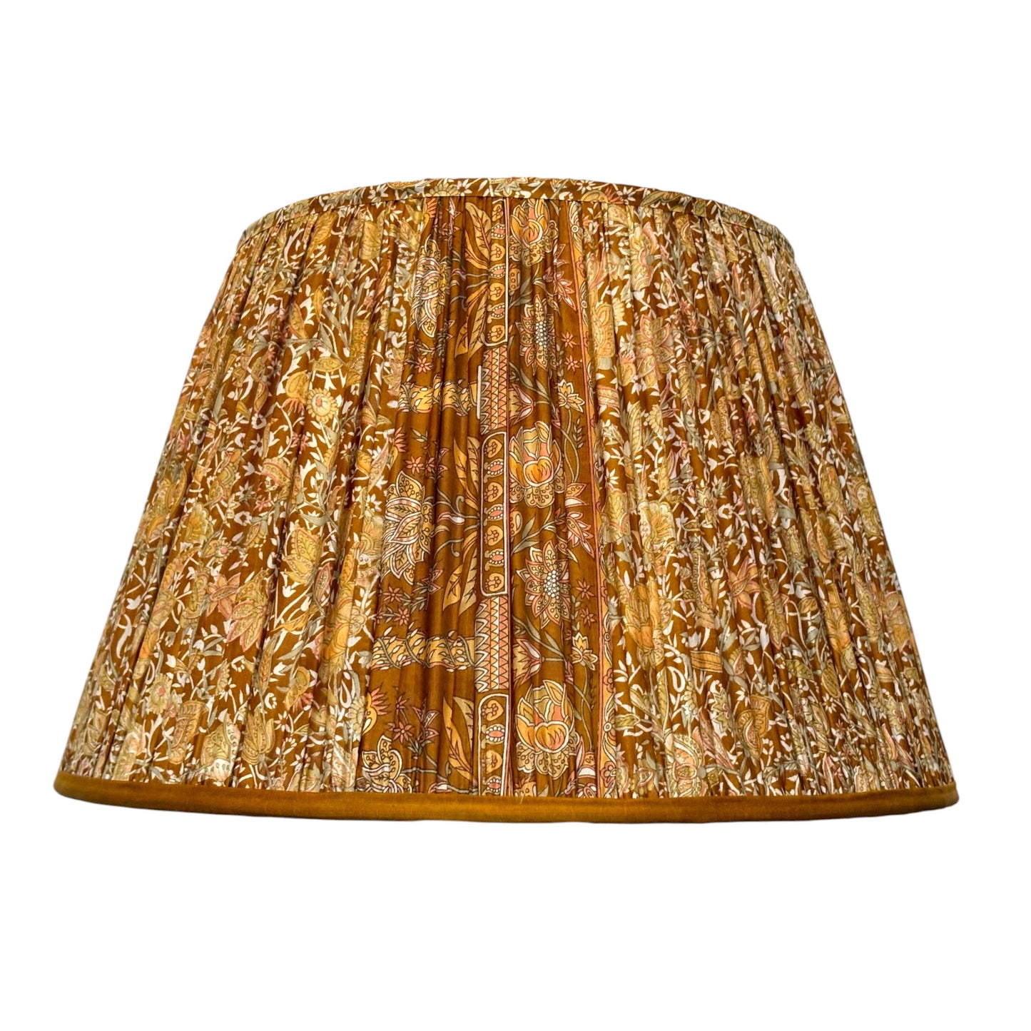 Ginger paisley lampshade with panel