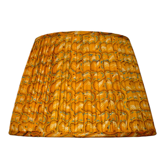 Gold silk sari lampshade 30cm