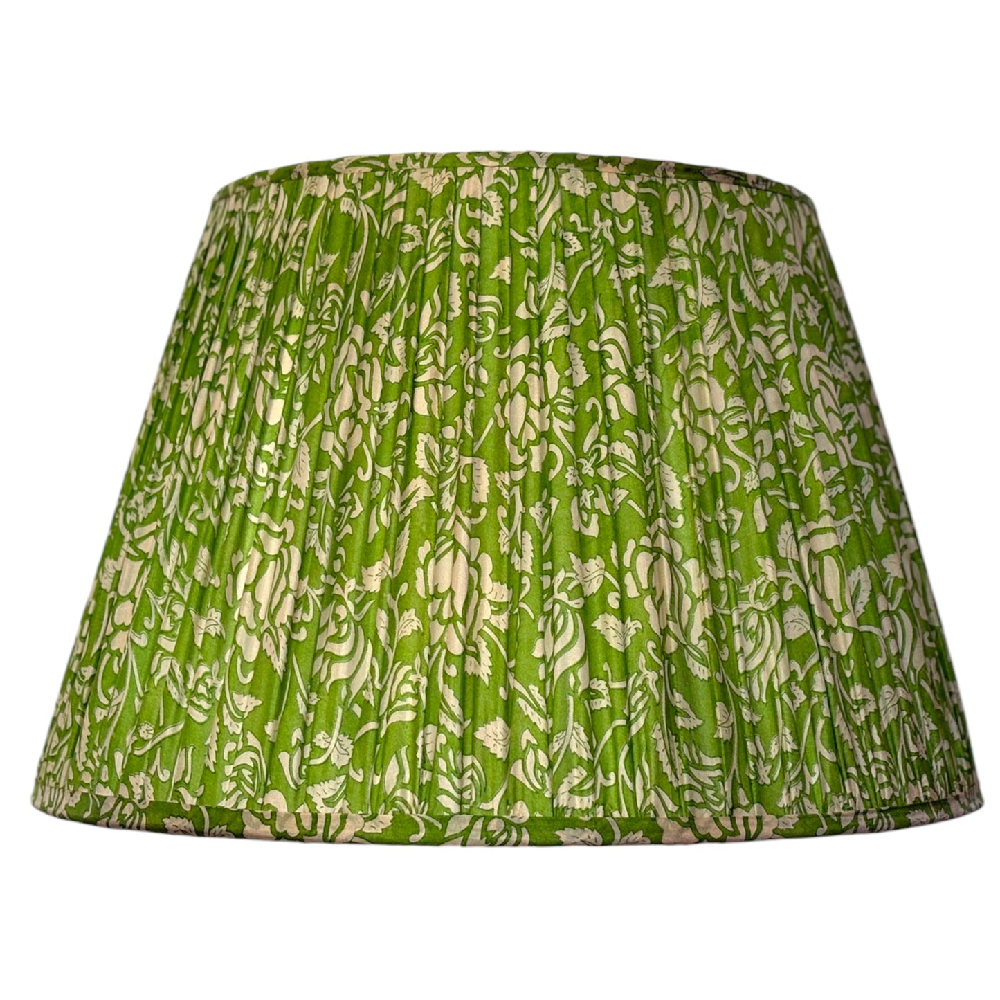 Grass green silk sari lampshade 40cm
