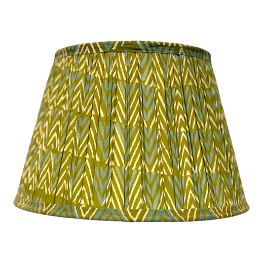 Green chevron cotton lampshade