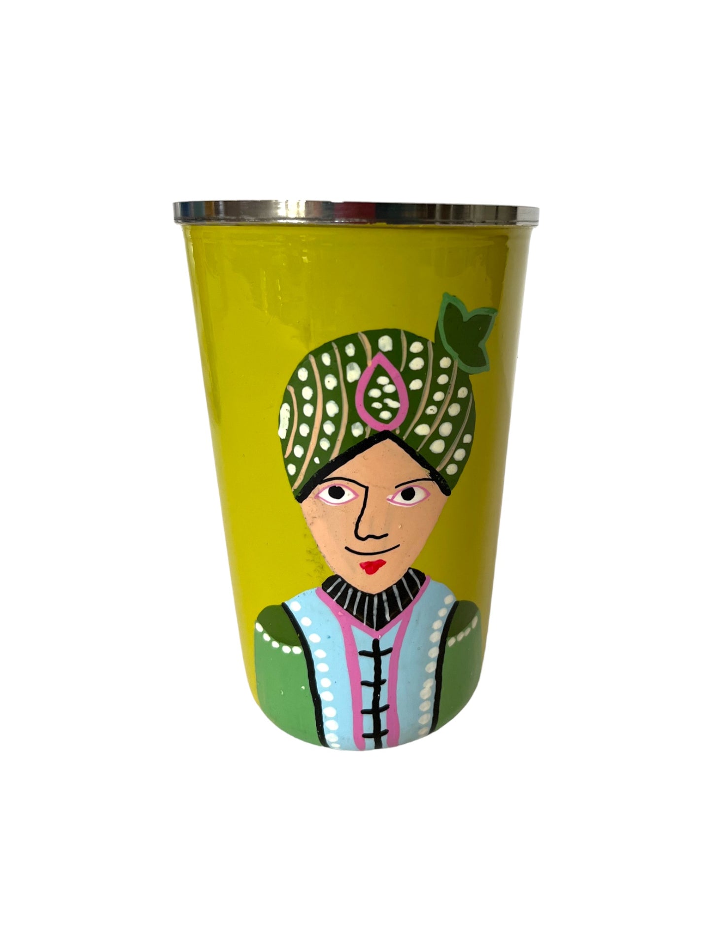 Green face enamel cup