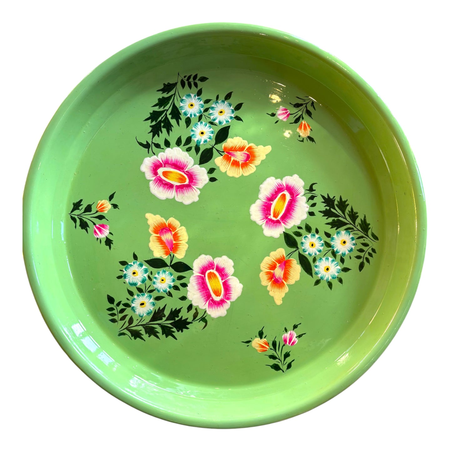 Hand painted enamel trays