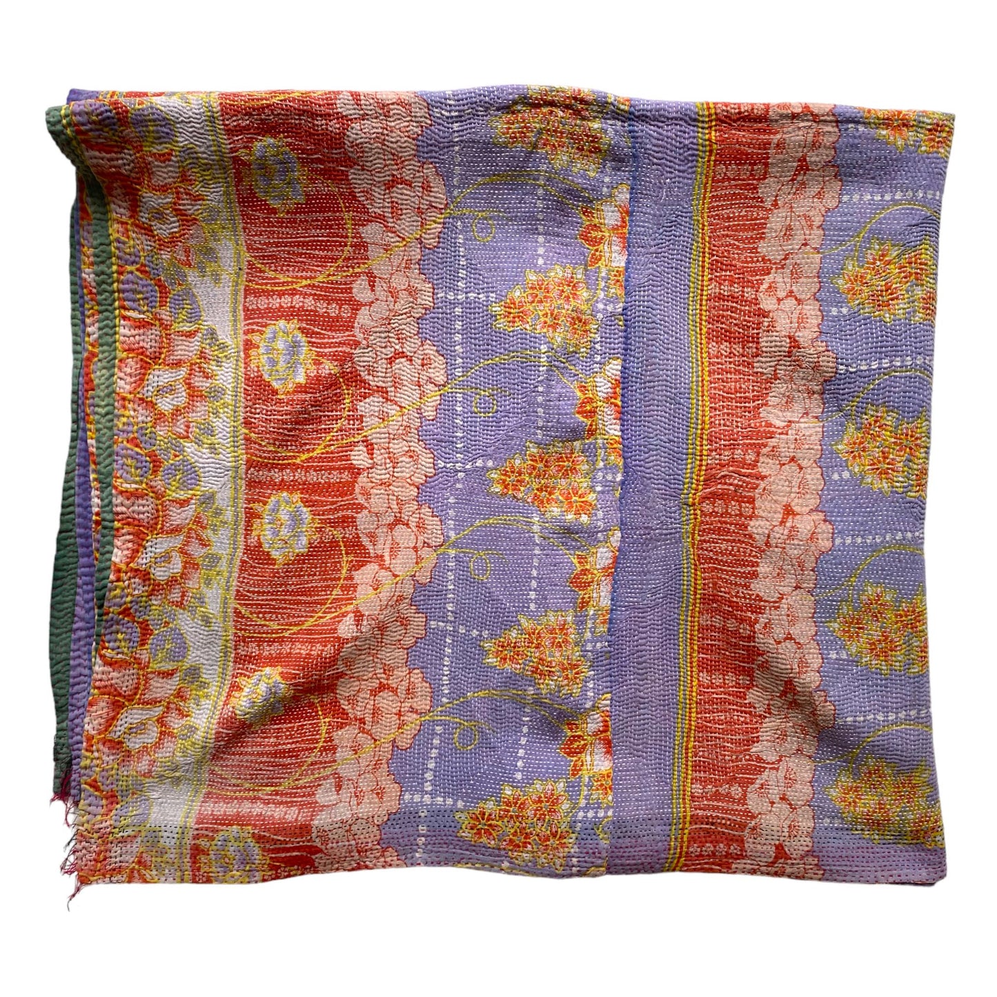 Reverse green and ginger kantha