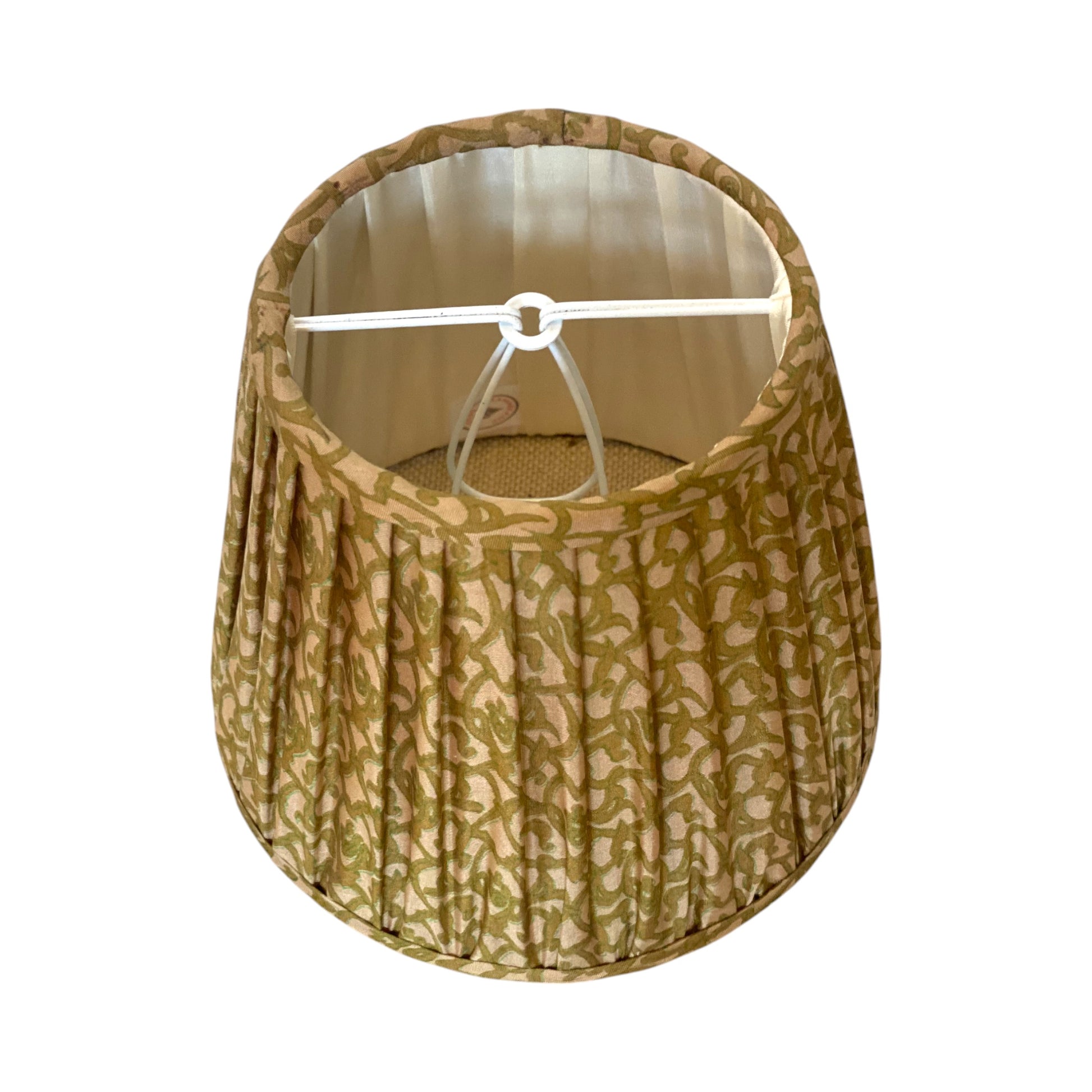 green link silk sari lampshade clip on
