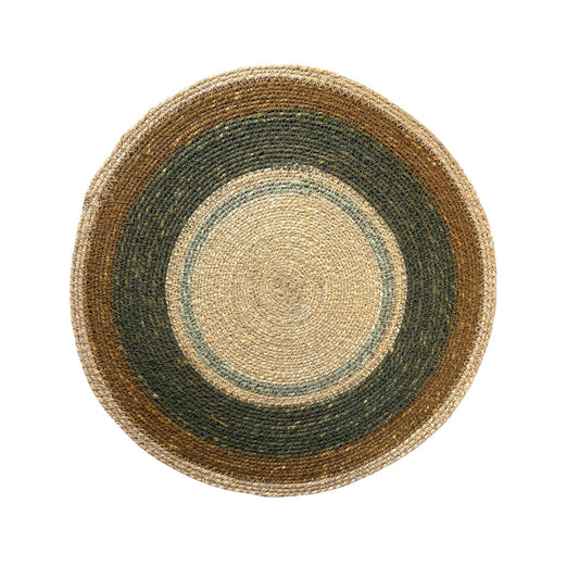 Green jute placemat