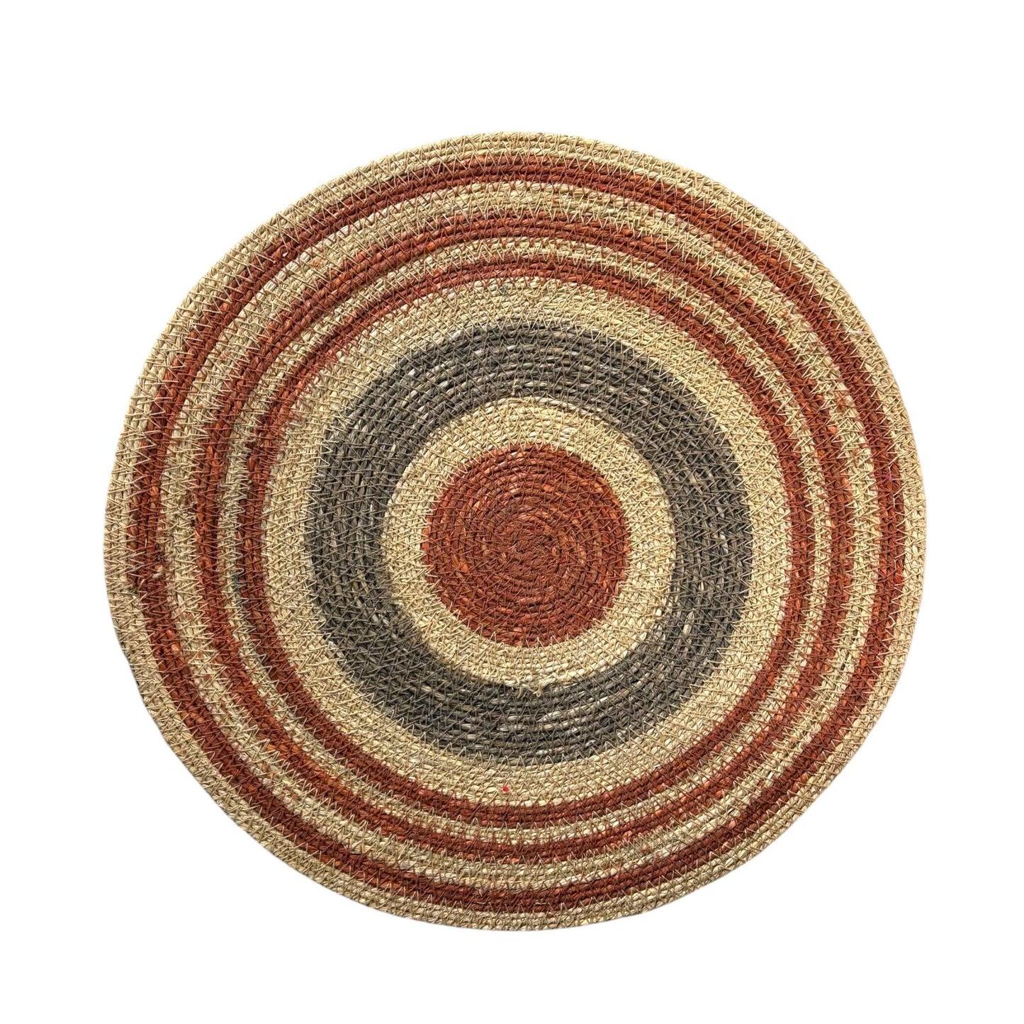 Grey and rust jute placemat