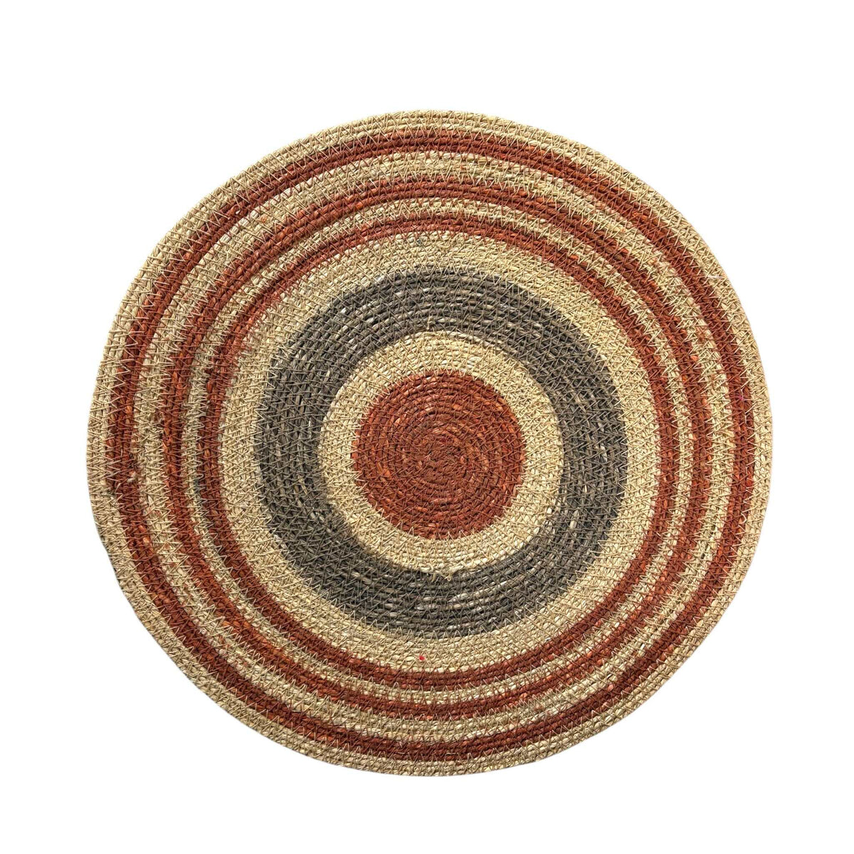 Grey and rust jute placemat