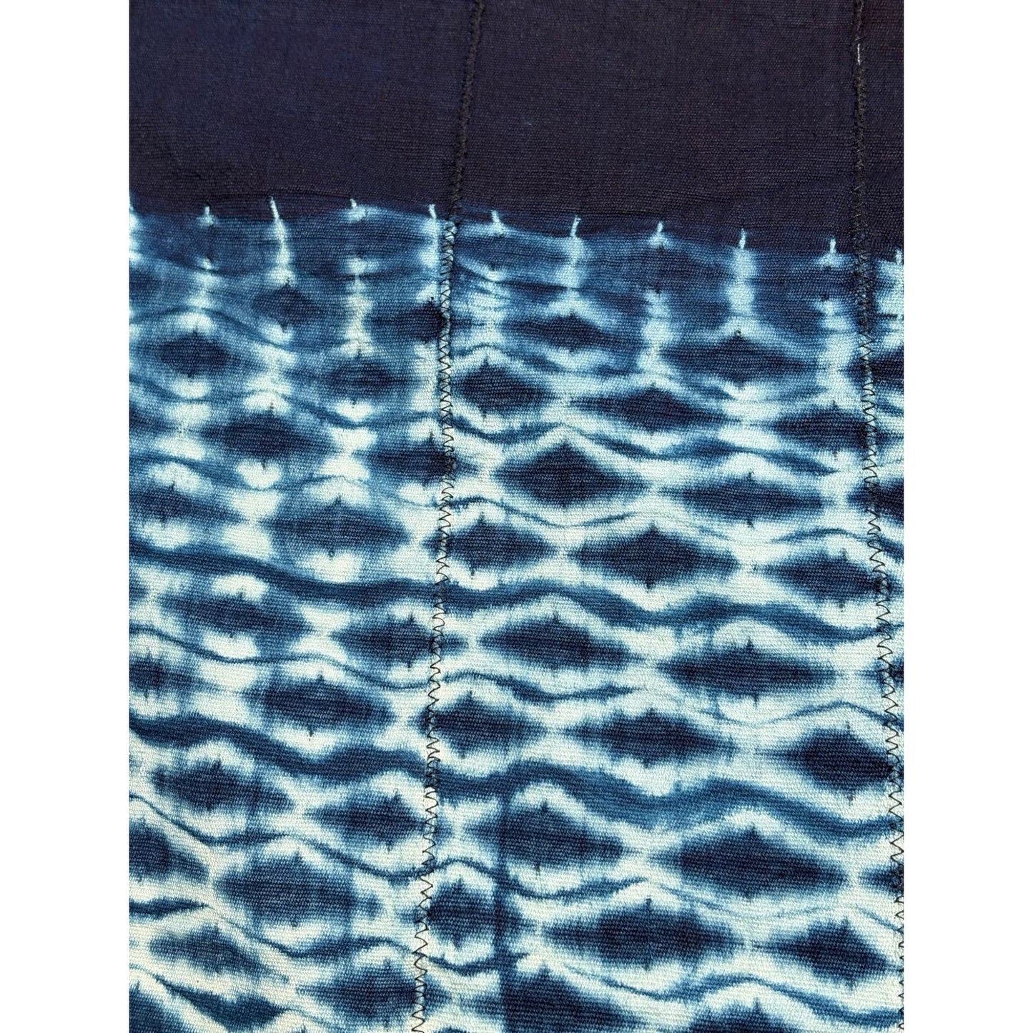 close up indigo mud cloth