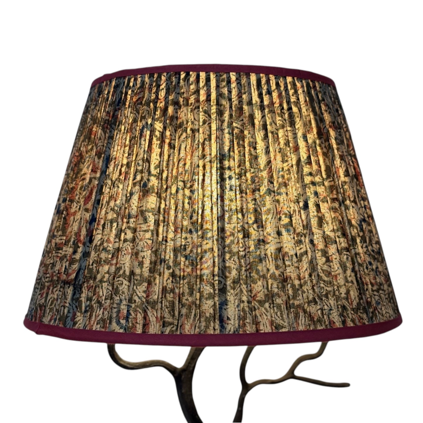 Karma kalamkari lampshade lit