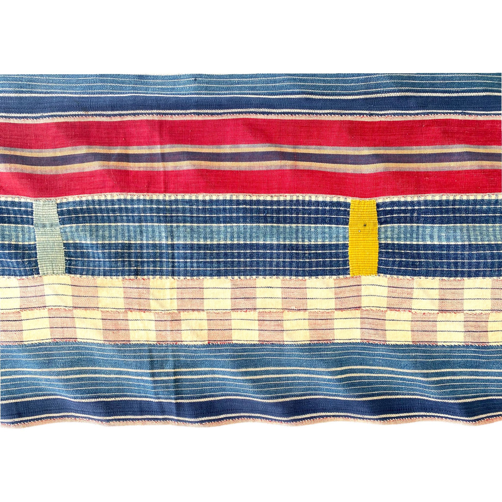 Kente cloth blue and red