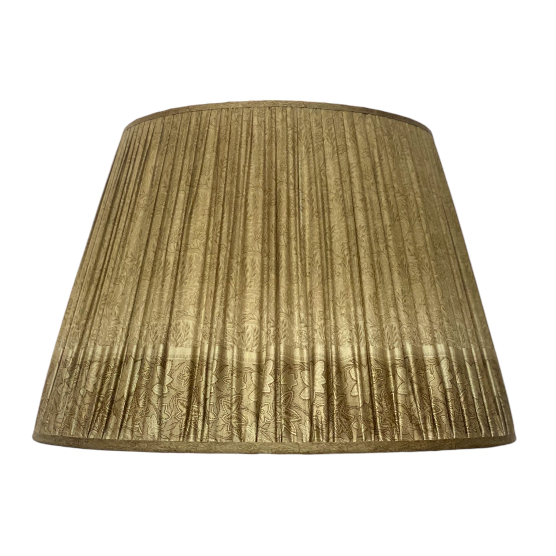 Khaki vintage silk sari lampshade