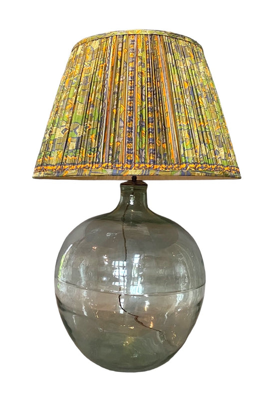 Large glass table lamp