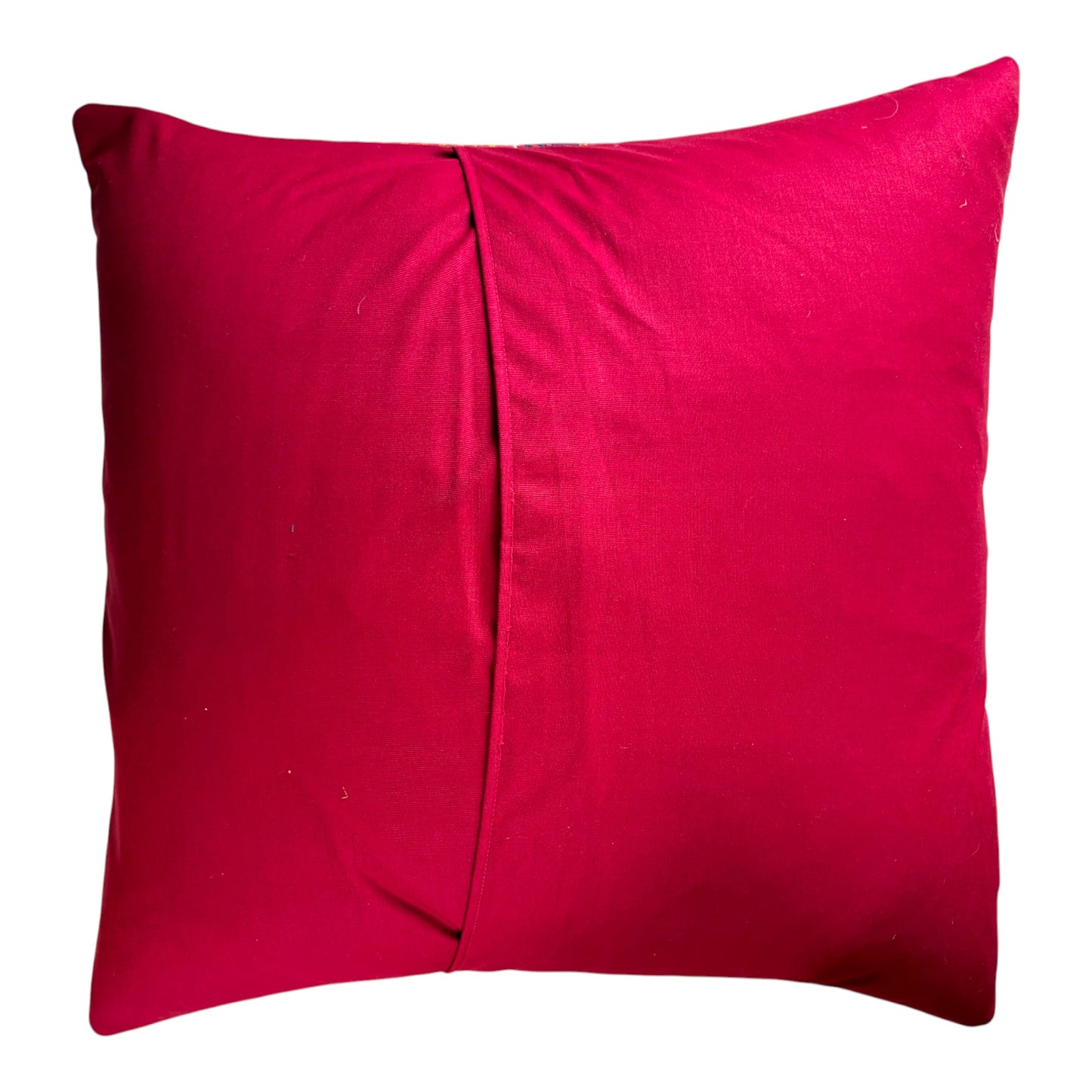 Large red banjara cushion reverse 