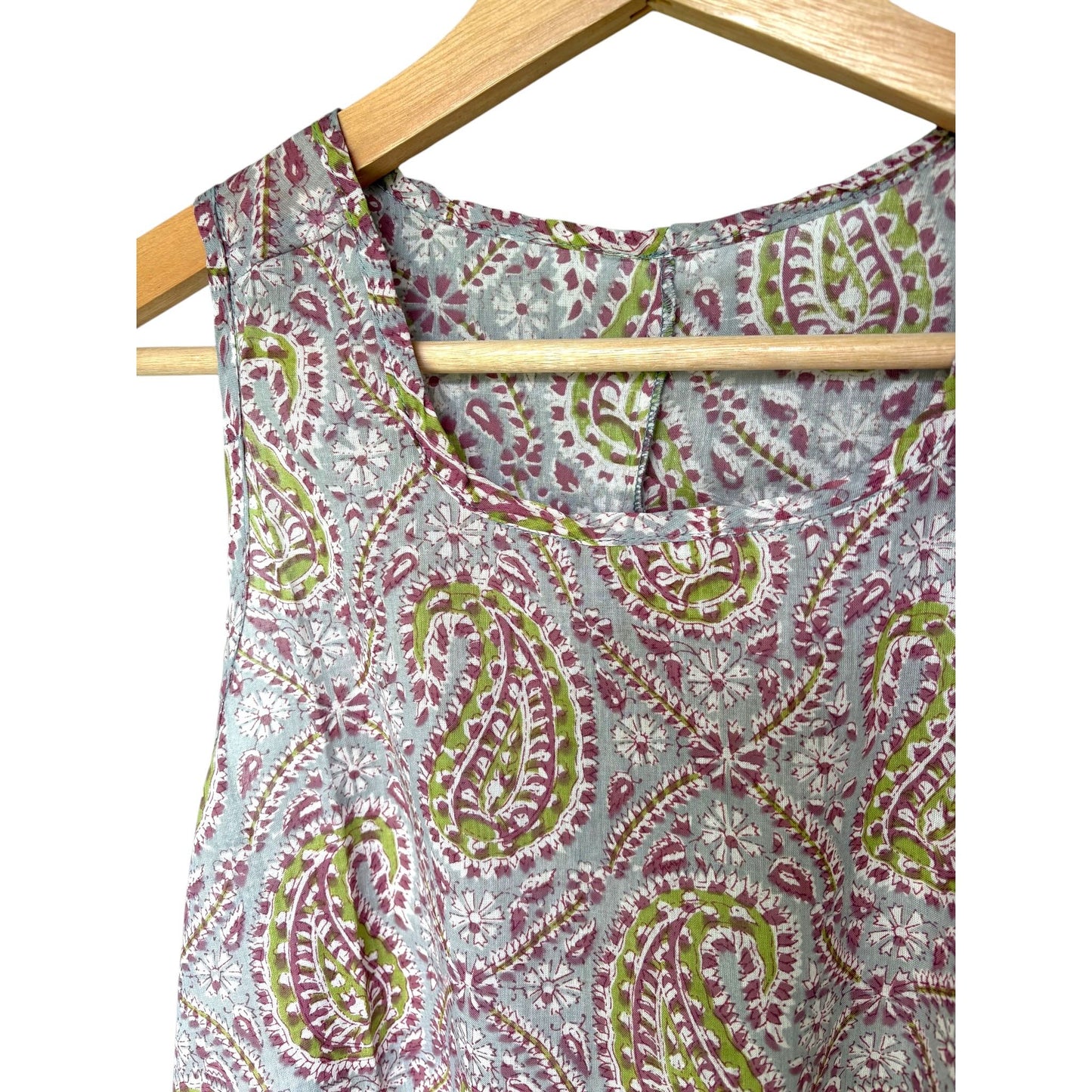 close up lilac paisley nightie