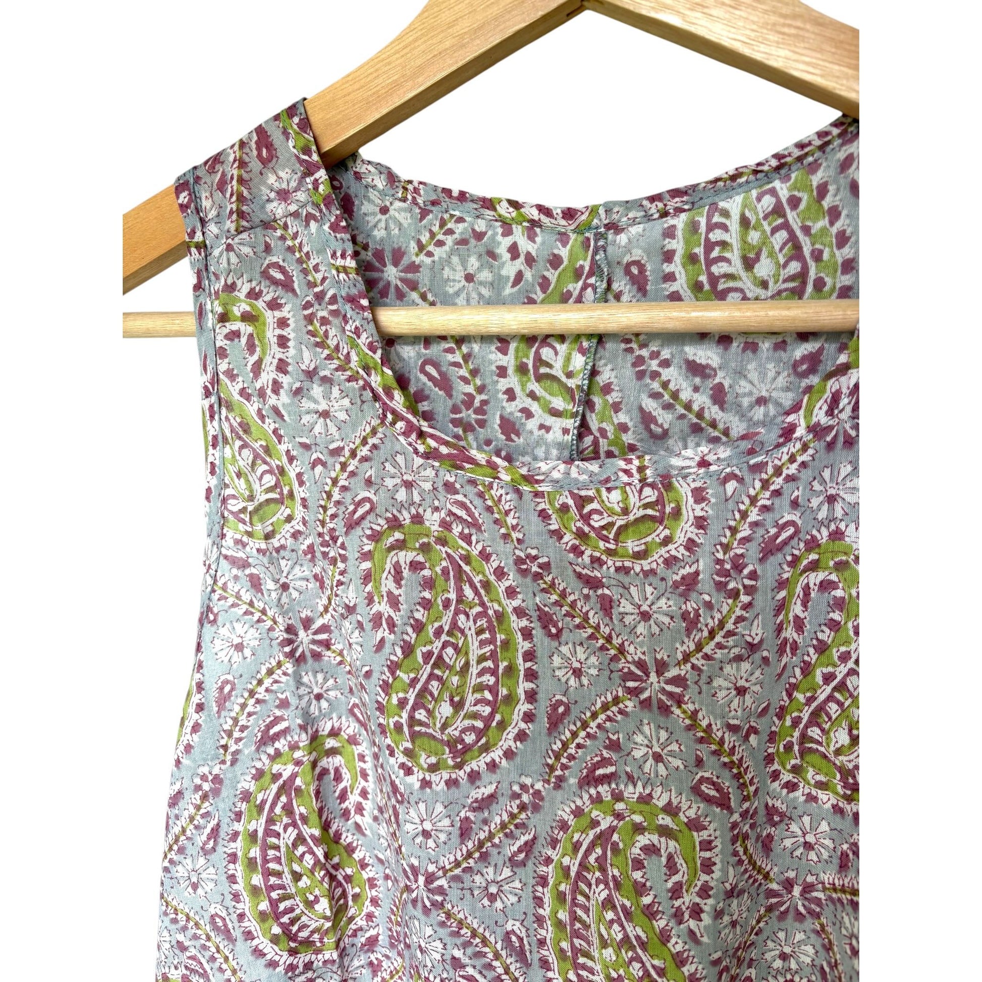 close up lilac paisley nightie