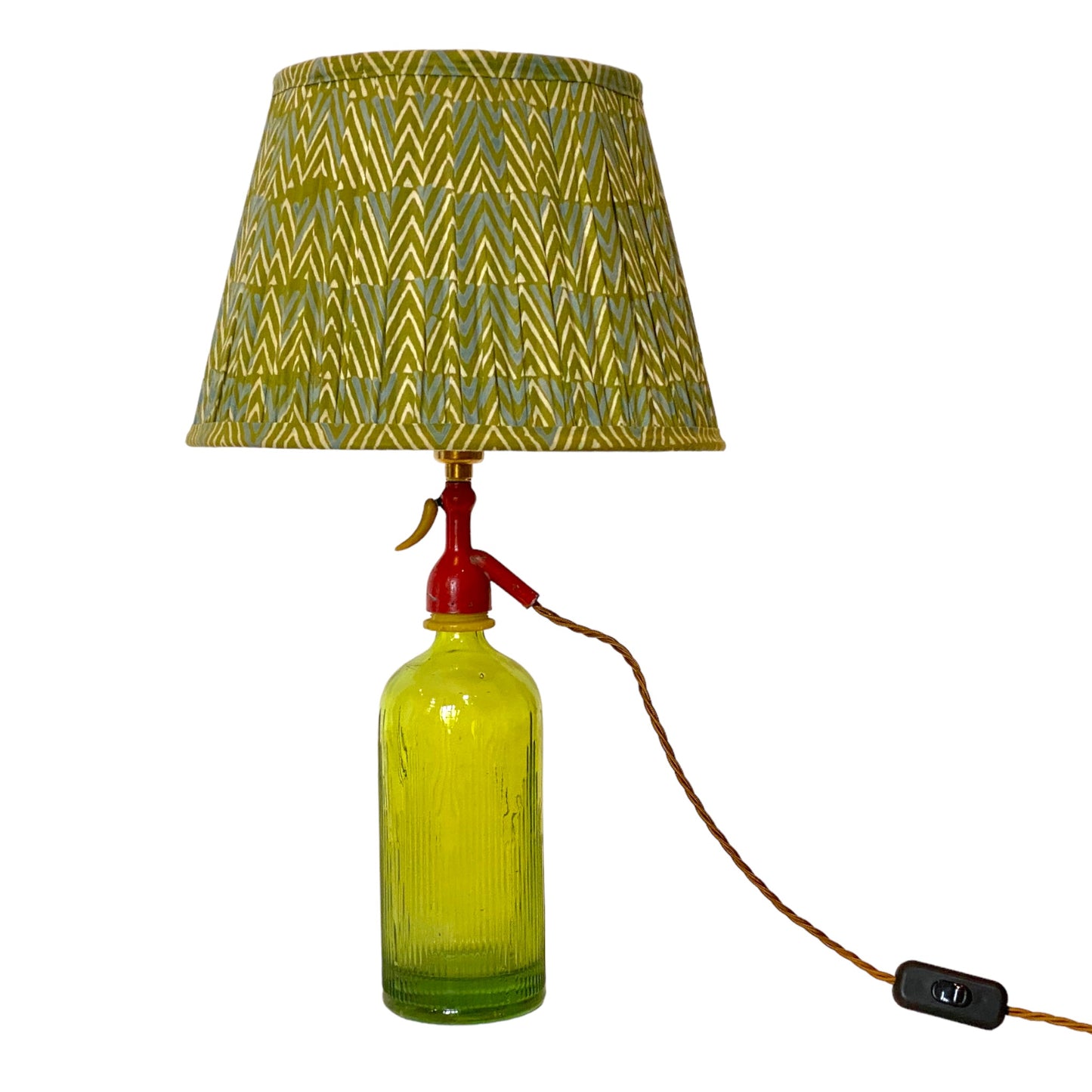 Lime soda siphon lamp base