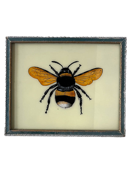 Medium bee glass painting