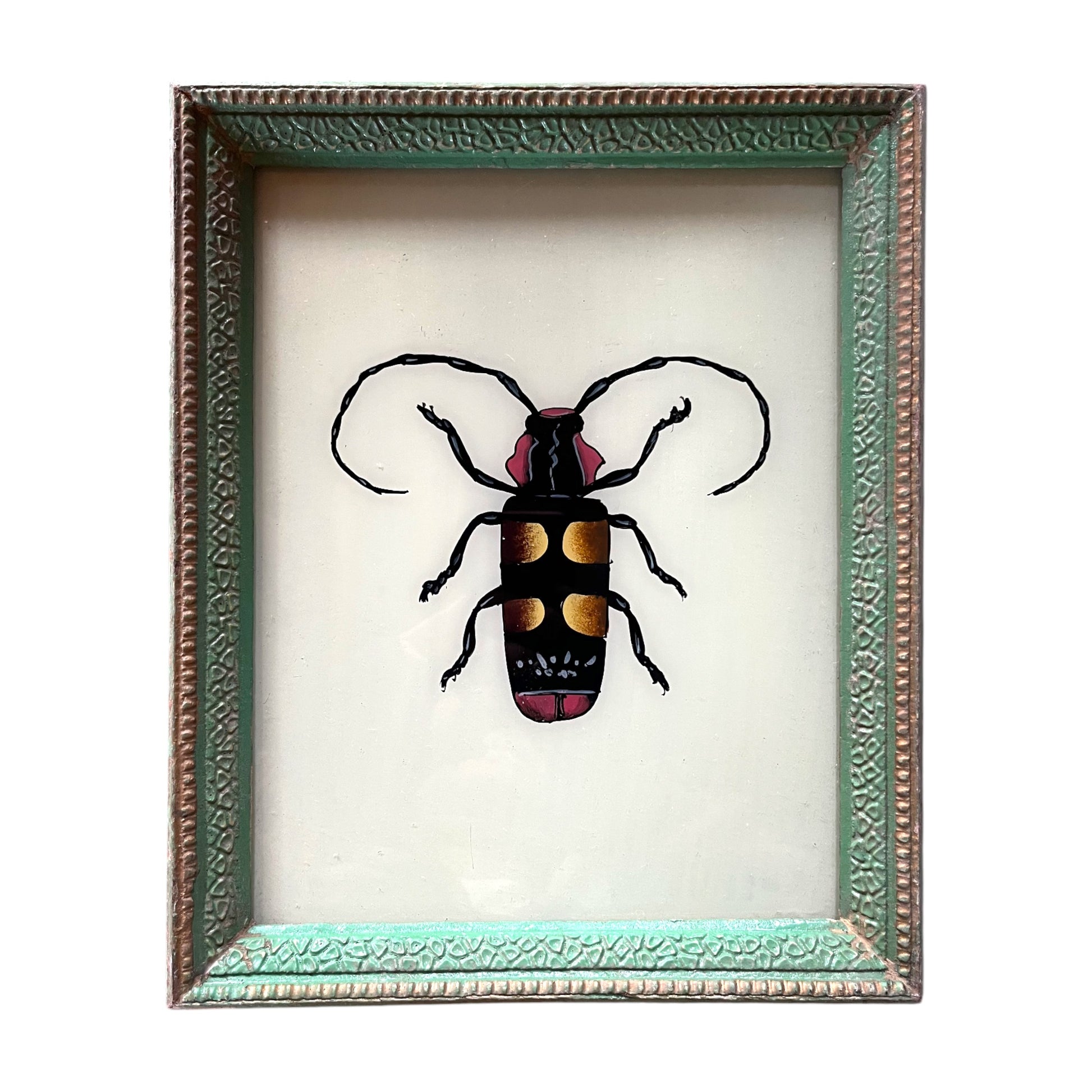 Medium Beetle glass painting