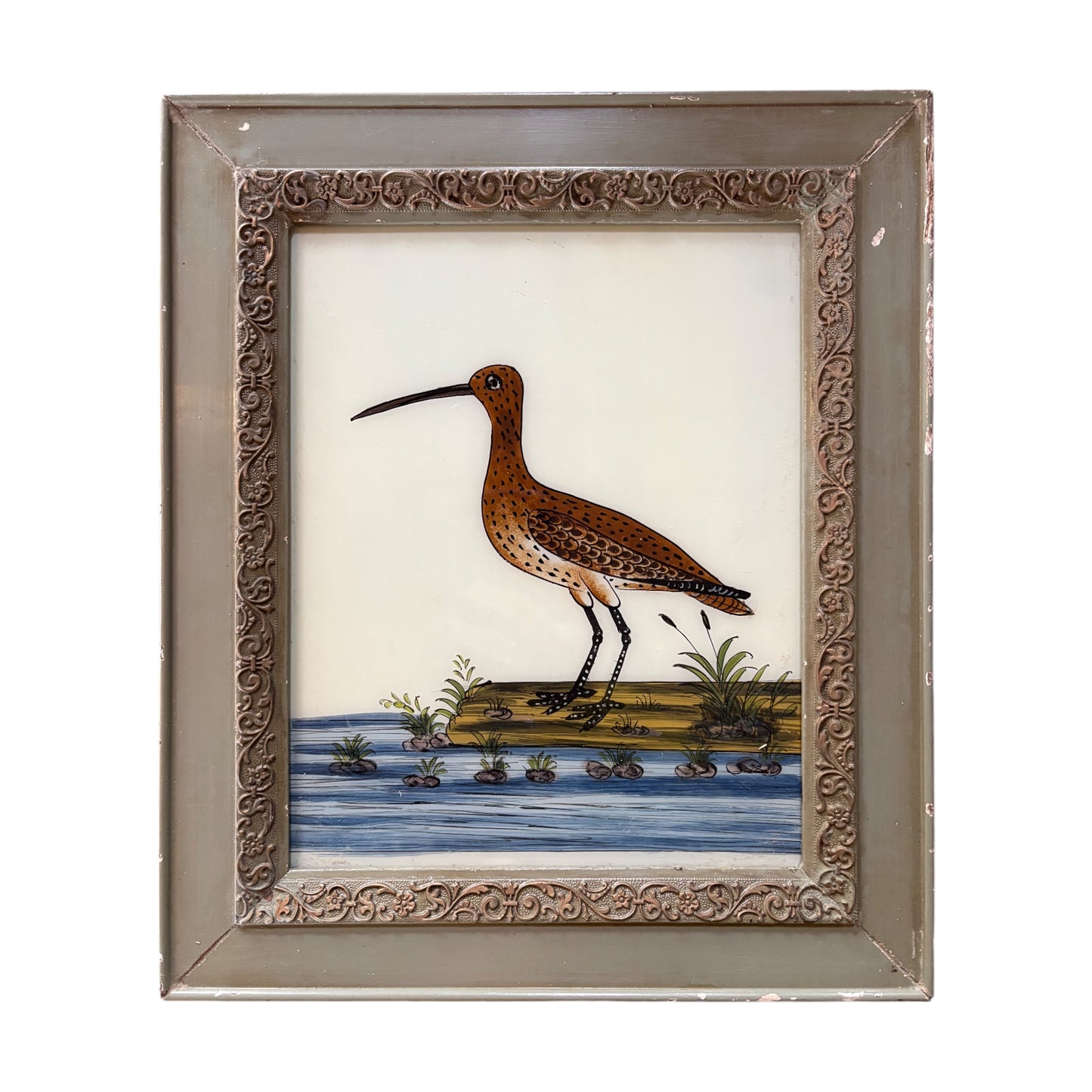 Medium bird glass painting