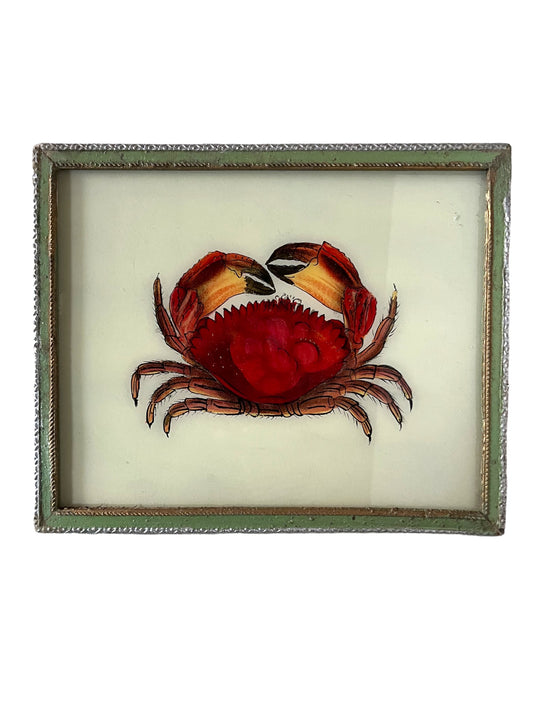 Medium crab glass painting