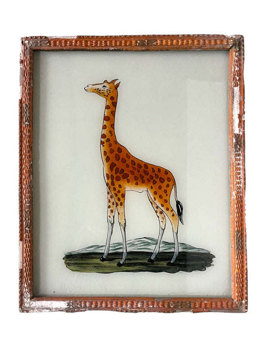 Medium Giraffe Glass Painting