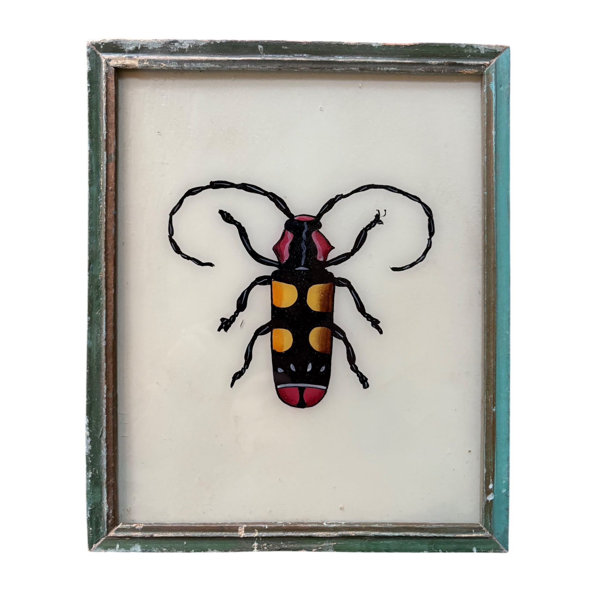 Medium Beetle glass painting