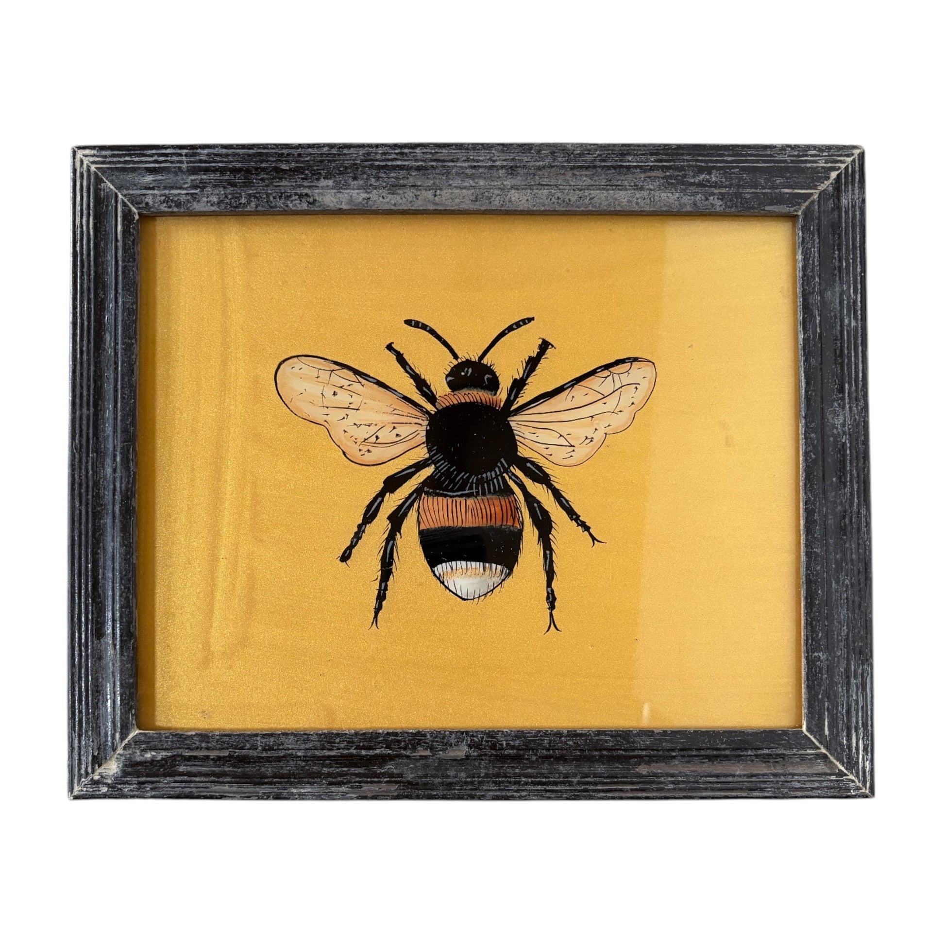 Medium Bee glass paintings