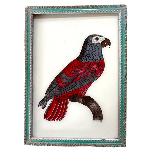 Medium parrot glass painting