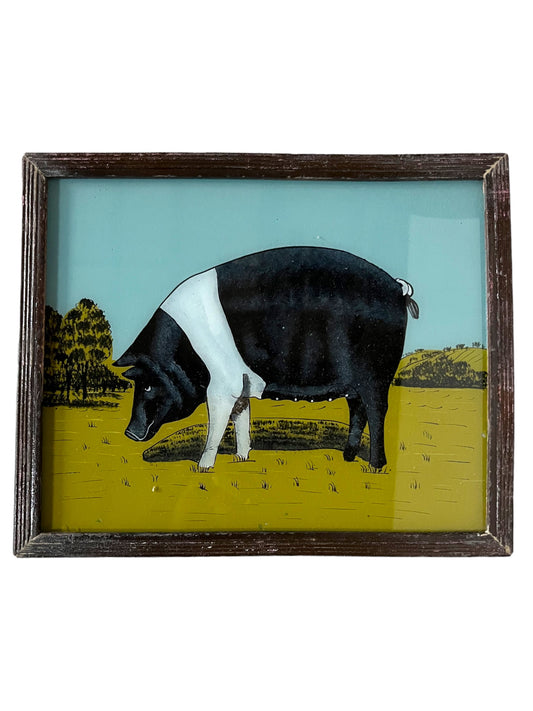 Medium pig glass painting