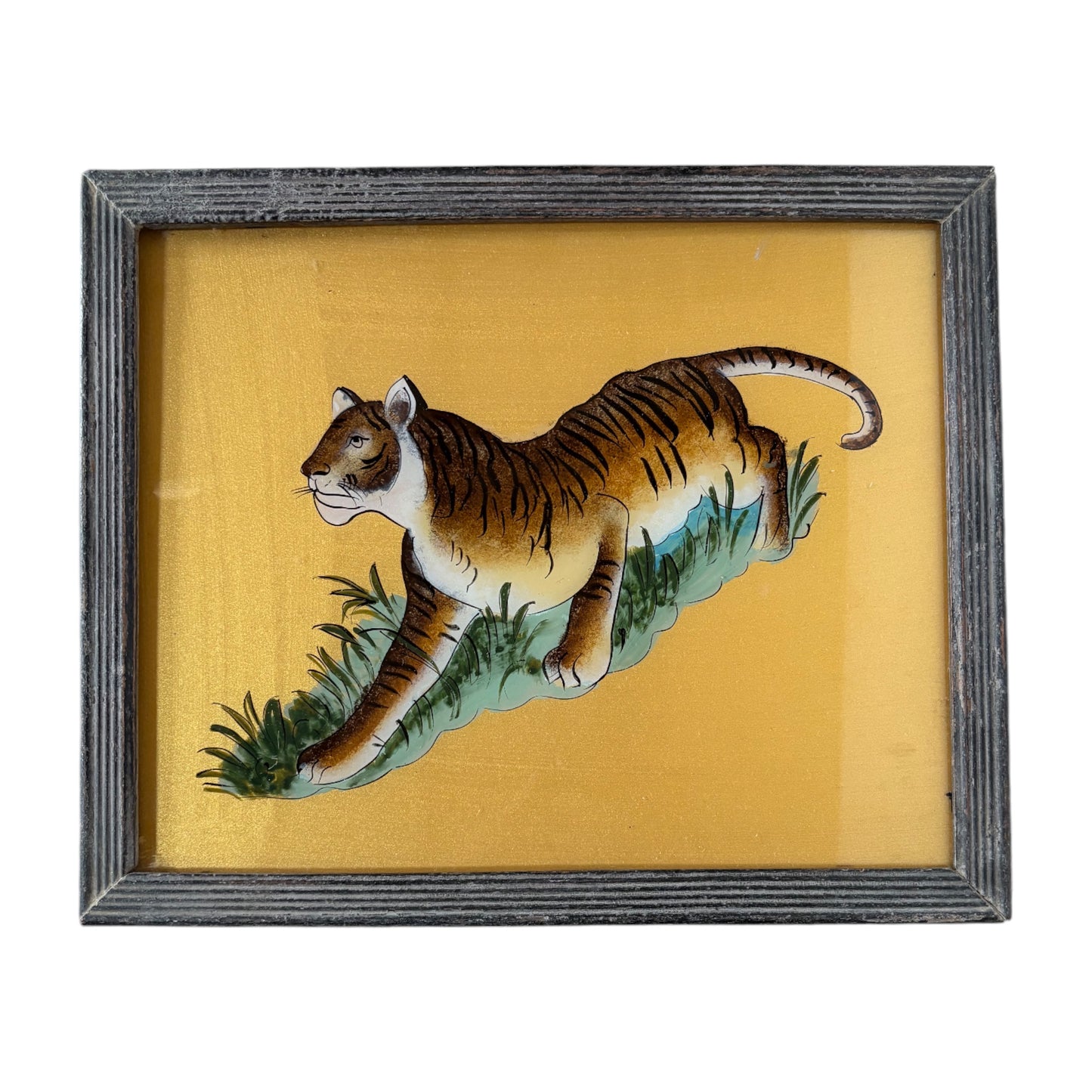 Medium tiger glass painting