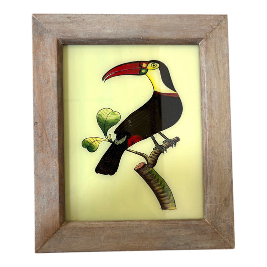 Medium toucan glass painting