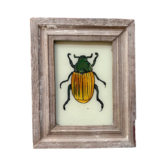 Mini beetle glass painting