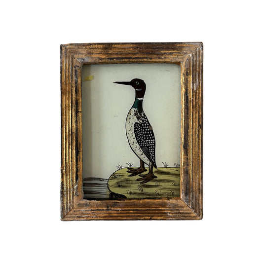 Mini bird glass painting