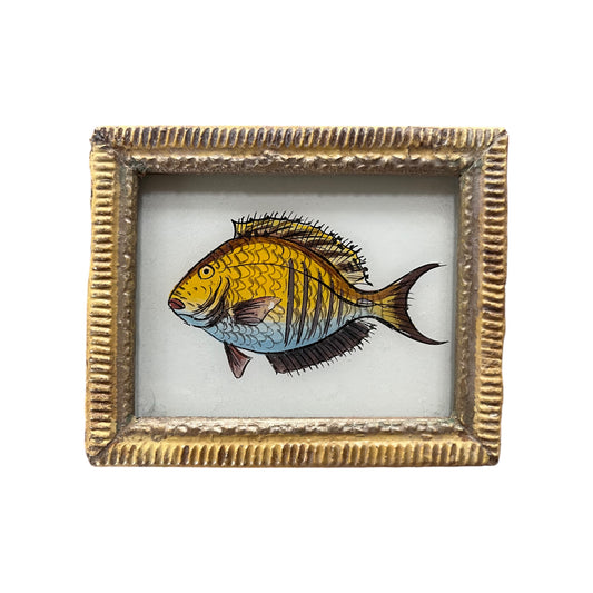 Mini bright fish glass painting