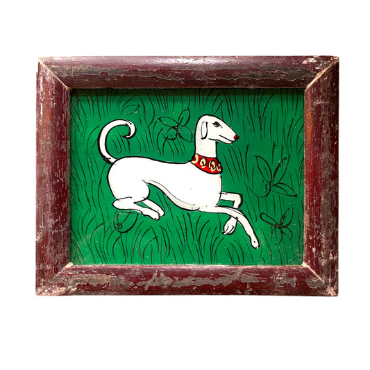 Mini dog glass painting