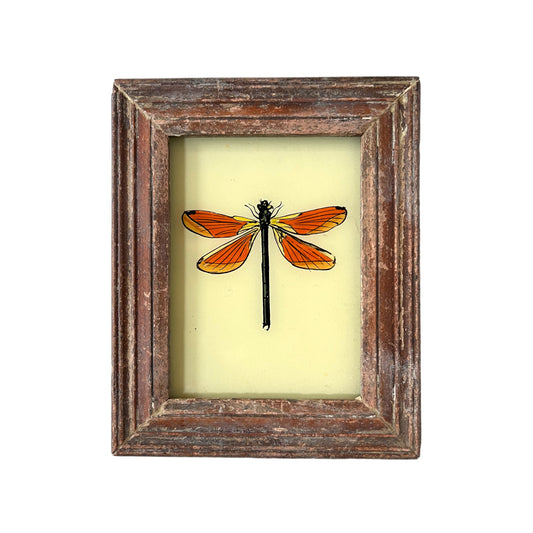Mini dragonfly glass painting