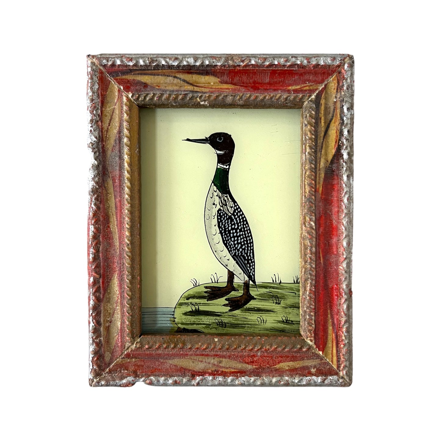 Mini duck glass painting