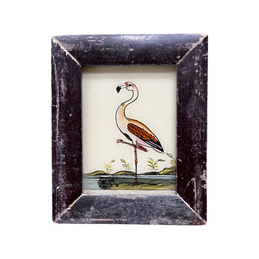Mini flamingo glass painting