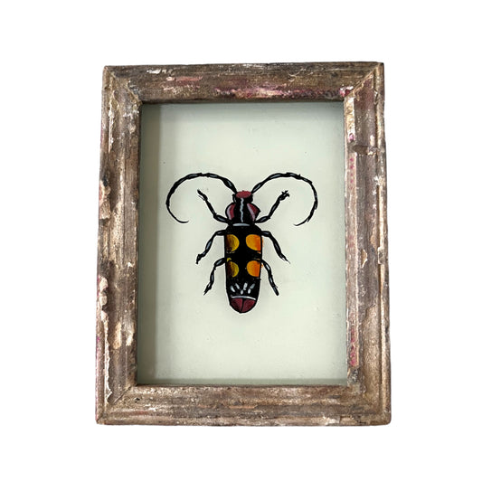Mini insect glass painting