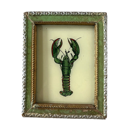 Mini lobster glass painting