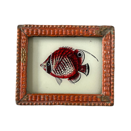 Mini fish glass painting