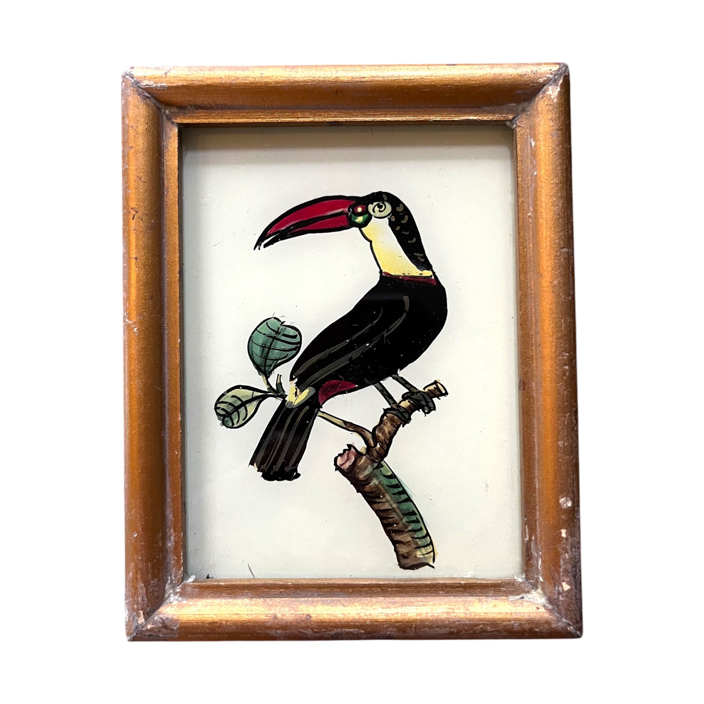 Toucan glass painting