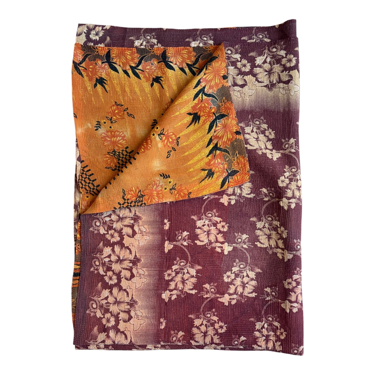 Mulberry kantha quilt