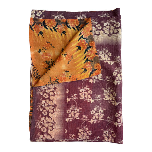 Mulberry kantha quilt