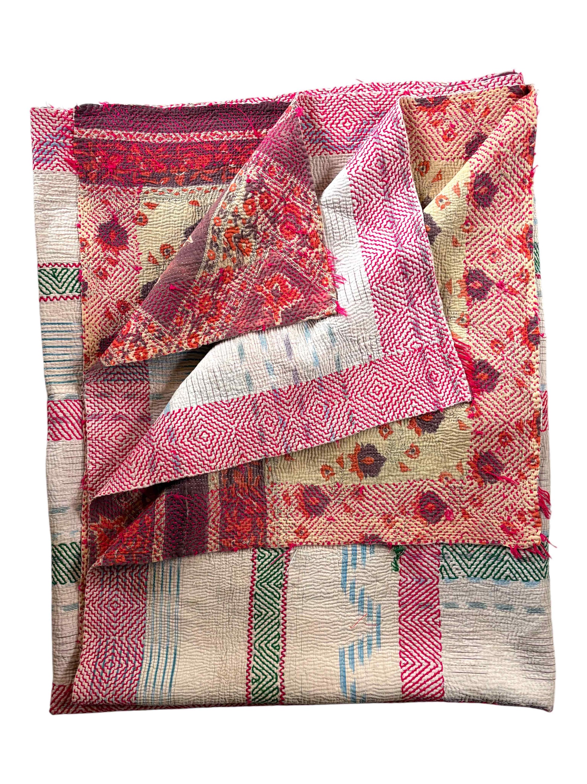 Nahski ikat kantha quilt