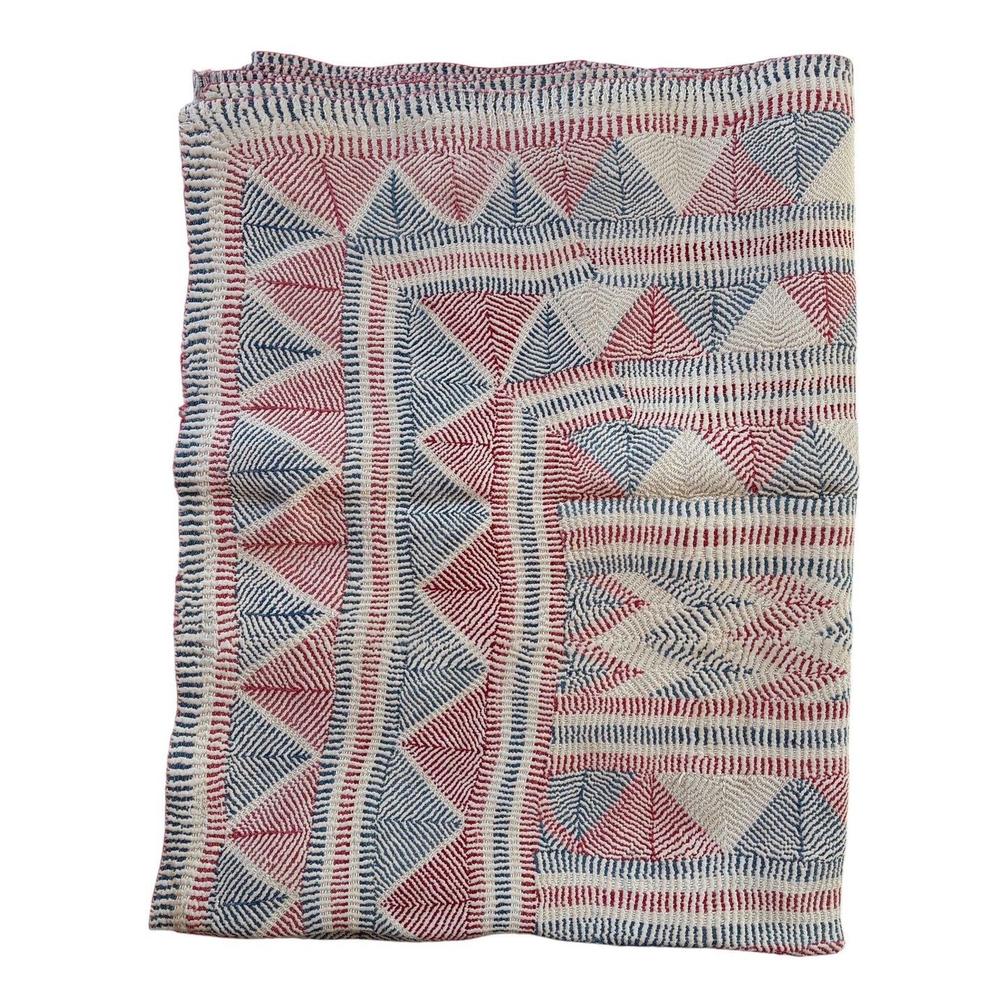 stripes and chevrons vintage kantha